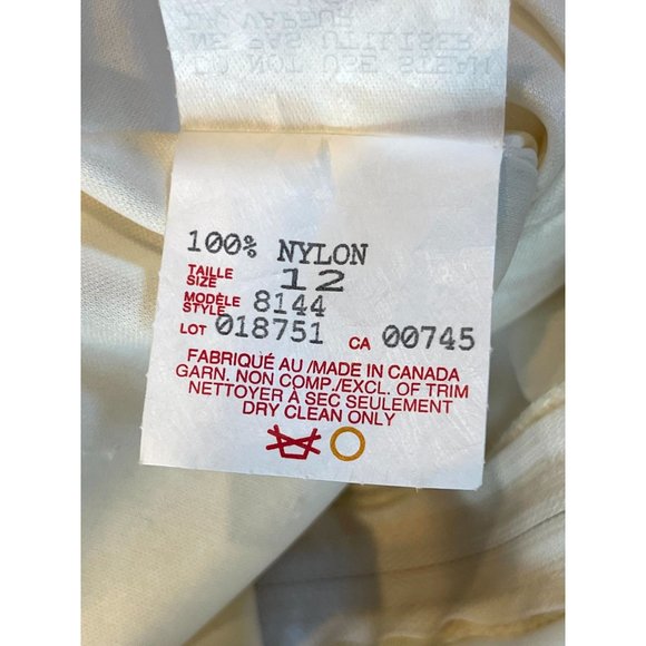 JS Women Ruffle Layered Tank Top Lace Detail V Neck Sleeveless Ivory Size 12 - Picture 7 of 7